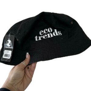 NWT Newhattan Unisex 100% Cotton Embroidered Eco Trends Bucket Hat S/M